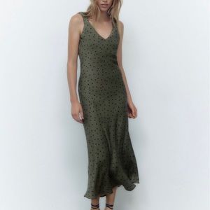 ZARA POLKA DOT SLIP DRESS